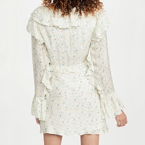 FREE People Sweetest Thing Floral Ruffle Satin Mini Dress - Picture 2 of 12